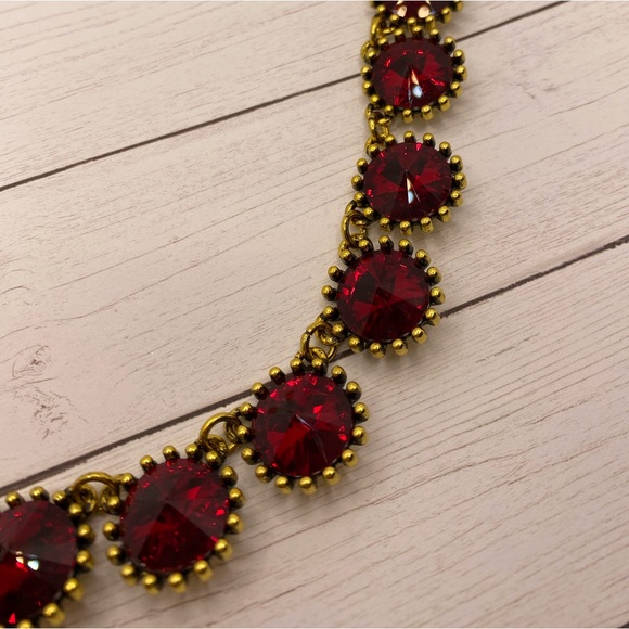 Plunder Red Gemstone and Gold Necklace - Picture 2 of 4